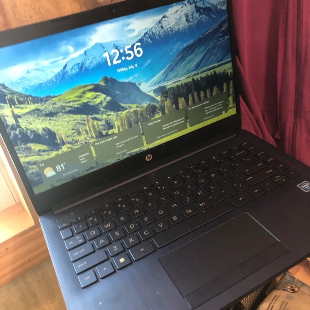 HP Black Laptop Modern Design with Matte Finish